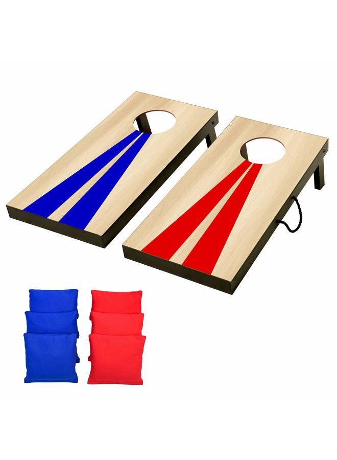GoSports طقم لعبة كورنهول بحجم 2 قدم × 1 قدم محمول مع 6 أكياس فاصوليا - رائع للعب في الداخل والخارج (اختر بين التصاميم الكلاسيكية أو الخشبية) - Image 1